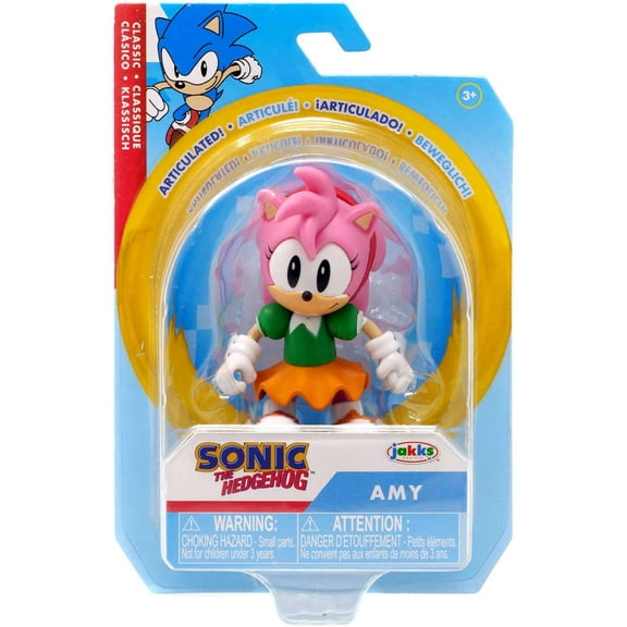 Jakks Pacific Sonic The Hedgehog Collectible Child Amy Action Figure, Pink, 8.00" x 6.00" x 4.00"