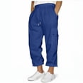 thumbnail image 2 of ZVNAΖH Mens 3/4 Capri Pants Below Knee Elastic Yoga Pants Jogger Workout Gym Loose Fit Casual Beach Sweatpants, 2 of 6