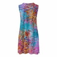 thumbnail image 4 of Lolmot Women's Casual Summer Sleeveless O-Neck Dresses Paisley Loose Plus Size Swing Tank Dress Hawaiian Beach Sundress with Pockets, 4 of 5