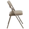 thumbnail image 4 of Bowery Hill 17.5'' Chaise Pliante Robuste en Vinyle/acier en Beige, 4 of 7