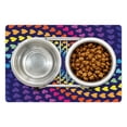 thumbnail image 1 of Colorful Pet Mat for Food and Water, Whirlpool of Little Hearts in Rainbow Colors Retro Style Psychedelic Love Romance, Non-Slip Rubber Mat for Dogs and Cats, 18" X 12", by Ambesonne, 1 of 2