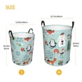 thumbnail image 2 of Lsque Christmas Winter Animals pattern Laundry Hamper Basket, Tall Woven Rope Hamper Basket for Clothes, Lightweight Storage Basket, Collapsible Waterproof-Medium, 2 of 8