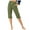 Green, variant on Womens Pants Capri Summer Trendy Casual Elastic Waist Cropped Fashion Resort Wear Beach Vacation Capris Trousers