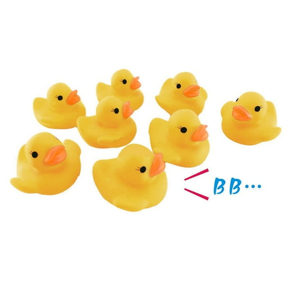SIfdSeng Anime Toys 10Pc Squeezing Call Rubber Ducky Duckie Baby Shower Birthday Favors Toys and Games Tiny Toys for Toddlers