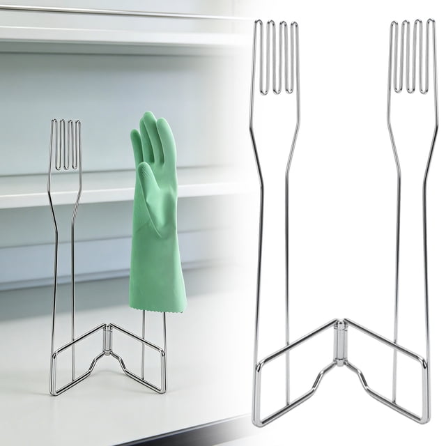 Baking Tray Pan Kitchen Glove Holder Stainless Glove Rack Kitchen Vertical Glove Support Multi Purpose Glove Drain Rack Glove Drying Stand Rubber Glove Drying Rack Mitten Rack Oven Pan,Cookie Sheet,R
