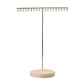 thumbnail image 2 of Necklace Holder Display with Wood Base Hanging Ear Necklace for Tabletop, 2 of 9