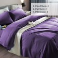 thumbnail image 2 of Juego de sábanas SONORO KATE de microfibra supersuave, color morado, doble, 2 of 7
