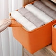 thumbnail image 4 of Nomeni Storage Containers Clearance, Storage Bags Portable Non Woven Zipper Storage Bag Clothes Storage with Durable Carry Handles Wardrobe Sorting Storage Box Closet Organizers and Storage Orange, 4 of 9
