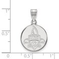 thumbnail image 2 of Sterling S. Rh-p LogoArt University of New Orleans Medium Disc Pendant; for Adults and Teens; for Women and Men, 2 of 2