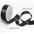 thumbnail image 5 of THEGLY 1-1/2 Inch x 100 Yard Black Satin Ribbon – Perfect for Gift Wrapping, Crafts, Christmas, Hair Styling, Invitation Decor & More, 5 of 8