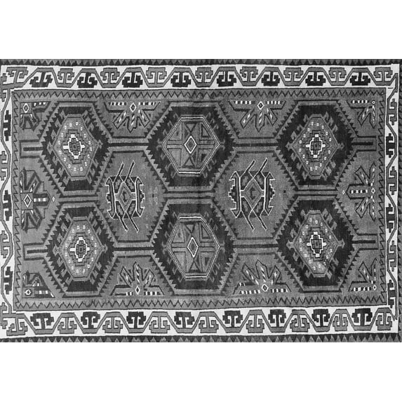 Ahgly Company Indoor Rectangle Persian Gray Traditional Area Rugs, 7' x 10'
