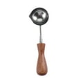 thumbnail image 2 of Himition High-grade Stainless Steel Spoon Paint Spoon Sealing Wax Spoon Special for Seal with a Wood Handle (9.5x2.8cm), 2 of 5