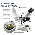 thumbnail image 4 of Vision Scientific VMS0002-RC-12 Binocular Stereo Microscope, 10x Widefield Eyepiece, 1x and 2x Objectives, 10x and 20x Magnification, 110V Cordless Rechargeable Battery, 4 of 5