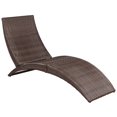 thumbnail image 5 of vidaXL Chaise Longue Pliante avec Coussin en Rotin Synthétique Brun, 5 of 5