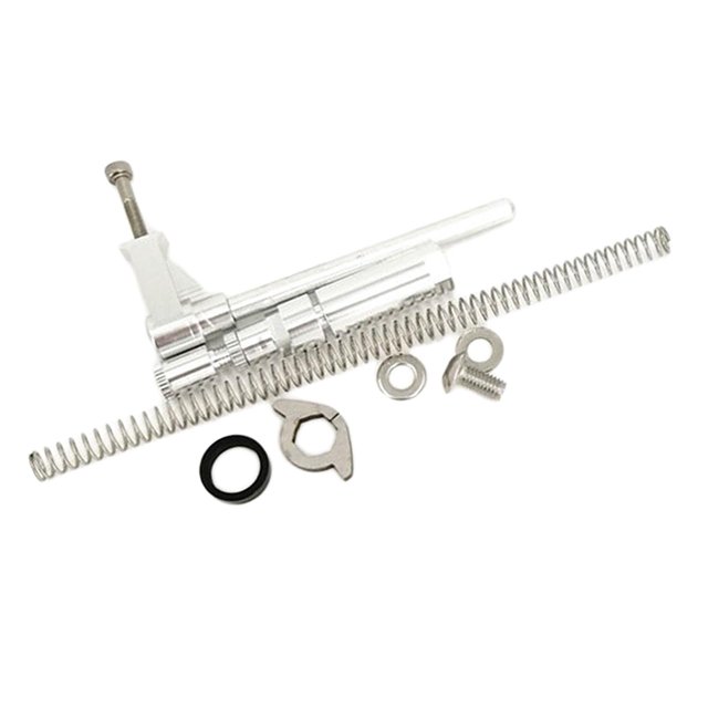 Protector de cadena de bicicleta plegable Protector estabilizador de cadena de bicicleta Desviador Aleación de aluminio para 2-7 es Plata Soledad desviador de bicicleta