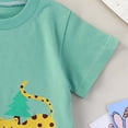 thumbnail image 4 of Gubotare Boys T Shirts Toddler Baby Boys Short Sleeve T Shirts Kids Summer Basic Crewneck Tops Tees 18 24 Months (Green,18-24 Months), 4 of 5