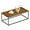Rustic Brown, variant on Modern Industrial Coffee Table with Wood Grain Top & Metal Frame, Rectangular Rustic Accent Minimalist Center Table for Living Room & Bedroom Furniture Décor, 44" x 22" - Light Brown