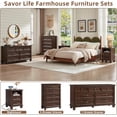 thumbnail image 4 of Joaxswe 4 Piece Bedroom Dresser Set, 6/7 Drawer Dresser and 2 Drawers Nightstand with Charging Station Set of 2, Walnut, 4 of 9