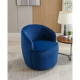 thumbnail image 2 of ARCTICSCORPION Modern Upholstered Solid Swivel Accent Chair with Metal Base and Padded Cushion, Blue, 2 of 9
