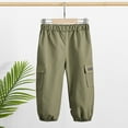 thumbnail image 2 of Boys Pants Summer Kids Solid Fashion Cargo Trousers Clothes With Pocket AG 3 Years-4 Years, 2 of 4