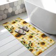 thumbnail image 2 of Runner Rug 15.7"x47.2", Yellow Sunflower Non Slip Backing Floor Mats Area Rugs, Absorbent Muddy Dirt Trapping Carpet for Hallway Entryway Kitchen Bedside Vintage Country Bee Plaid Ginger Check, 2 of 9