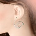 thumbnail image 2 of Pendientes de Aro Étnicos Vintage Zulema Pendientes de Tribales en Perforación Gitana India Plata1, 2 of 4