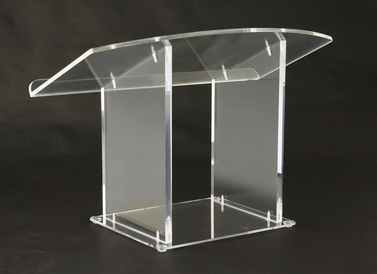 Acrylic Pulpit, Tabletop Lectern, Clear Plexiglas Podium (LCTDSKKDAC