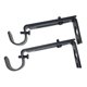 thumbnail image 4 of 1 par de soportes de barra de cortina de metal ajustables para montaje en pared. Negro, 4 of 7