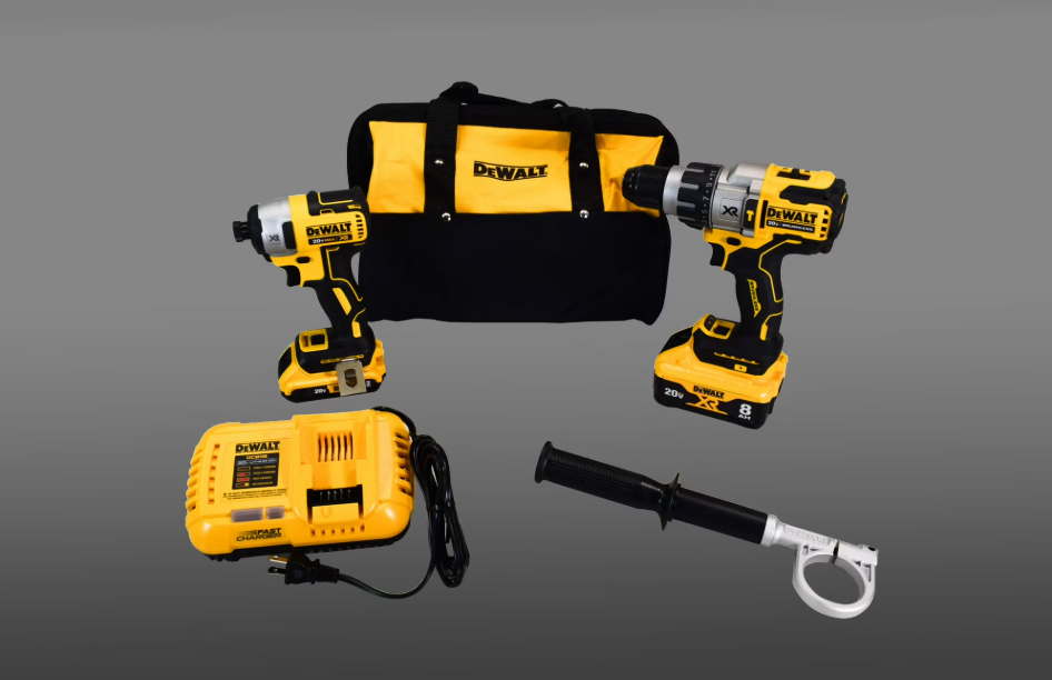 DEWALT 20V MAX XR Cordless Drill Combo Kit, Hammer Drill & Impact Driver, Power Detect Technology (DCK299D1W1)
