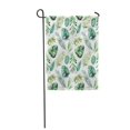 thumbnail image 1 of SIDONKU Green Floral Watercolor with Jungle Leaves Bright Tropical Leaf Coconut Palm Alo Garden Flag Decorative Flag House Banner 12x18 inch, 1 of 1