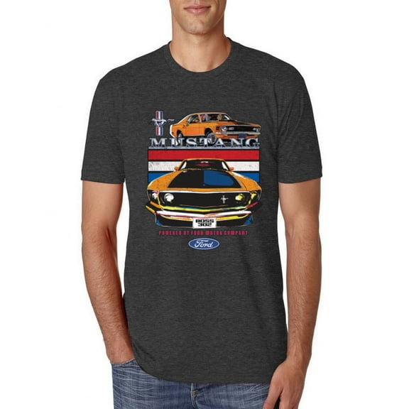 Wild Bobby, Mustang Powered by Ford Performance Cars and Trucks Men Premium Tri Blend Tee, Vintage Black, Small