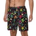 thumbnail image 2 of Balery Colorful Geometric Figures Mens Swim Trunks Swim Shorts for Men Quick Dry Inseam Beach Shorts with Compression Liner Pocket-X-Large, 2 of 9