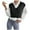 Black, variant on Women's Aesthetic Clothes Casual V-Neck Pullover Shirt Collision Color Sleeveless Sweater Vest TBKOMH