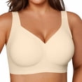 thumbnail image 3 of PoseFree Women Jelly Bra Wireless Supportive Full Coverage Bra | Comfortable,No Underwire,Support&Lift,Push Up,Everyday,Breathable,Soft,Seamless Complexion 2XL, 3 of 5