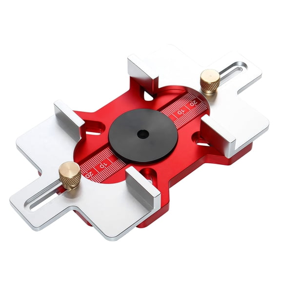 CATPAN Wood Router Slotting Locator 2-in-1,Aluminum Alloy with Clear Scale & Adjustable Depth – Woodworking Grooving Guide for Bevel, Curve, Pattern & Edge Cutting – Compatible with Most Router Bases