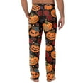 thumbnail image 5 of Domuza Halloween Pajamas for Men Funny Novelty Print Casual Drawstring Sleep Pants Lightweight Cotton Soft Lounge Pajama Bottoms with Pockets Green M, 5 of 5