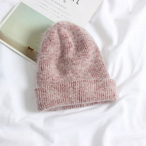 CoCopeaunt Angora Wool, Ladiescurly Knit Cap, Fall And Winter Pullovers Thick Knit Cap