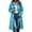Light Blue#2, variant on Hzzrkos Women's Plaid Long Trench Coat, Lapel Collar Button Front Long Sleeve Lightweight Casual Overcoat, Classic Check Pattern Outerwear for Fall and Winter