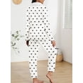 thumbnail image 4 of MINTREUS Women's Fluffy Pajamas Set Coral Fleece Pullover Pants Plush Sleepwear 2 Piece Pjs Set Warm Loungewear, 4 of 8