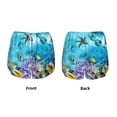 thumbnail image 6 of Uemuo Corals and Tropical Fish Pattern Women's Athletic Shorts High Waisted Running Shorts with Liner Pockets Gym Elastic Workout Shorts-XX-Large, 6 of 9