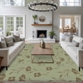 thumbnail image 4 of Sage Green Floral 5'x8' Area Rug for Living Room, Vintage Spring Botanical Flowers Washable Non-Slip Rugs for Bedroom Nursery Dining Room, StainResistant Low-Pile Kitchen Carpet Large Entryway Rugs, 4 of 9