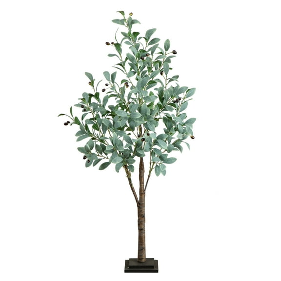 Nearly Natural Pre-Lit Black Olive Artificial Tree - 4' - Warm White LED Lights