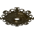 thumbnail image 3 of 38 3/8"OD x 6 5/8"ID x 2 7/8"P Orleans Ceiling Medallion (Fits Canopies up to 8 1/4"), Hand-Painted Green Gold, 3 of 6