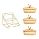thumbnail image 3 of Soporte para frutas en varios niveles, organizador de refrigerios con soporte, plato versátil y moderno para frutas secas estilo A 3 cuadrículas, 3 of 7