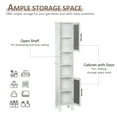 thumbnail image 4 of HOMCOM Tall Bathroom Storage Cabinet Free Standing Tower w/ Doors Shelves, 4 of 10
