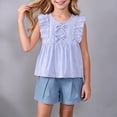 thumbnail image 2 of Rvasteizo Toddler Outfits Girl Bow Sleeveless Top Elastic Waist Shorts 0-6Years, 2 of 5