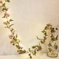 thumbnail image 3 of 6.5ft 20 LED LED String Light Battery Powered Night Lights Copper Wire Home Decoration for Christmas Halloween Party Wedding(White&Pink Flower), 3 of 5