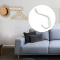 thumbnail image 3 of Dual Hooks Zinc Alloy Hooks Coat Hat Key Double DIY Robe Hooks Clothes Hanger Storage Holder 2pcs, White, 3 of 7