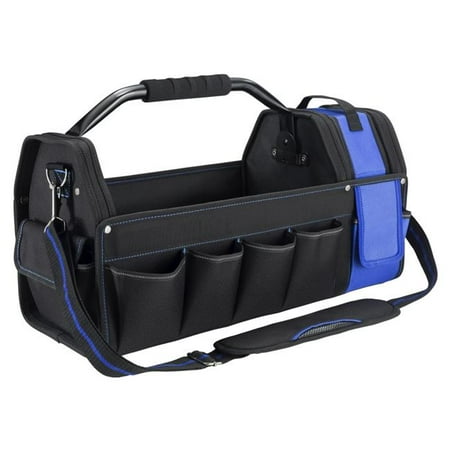

20 in. 16 Pocket Tool Tote Steel Handle Removable Tool Caddy