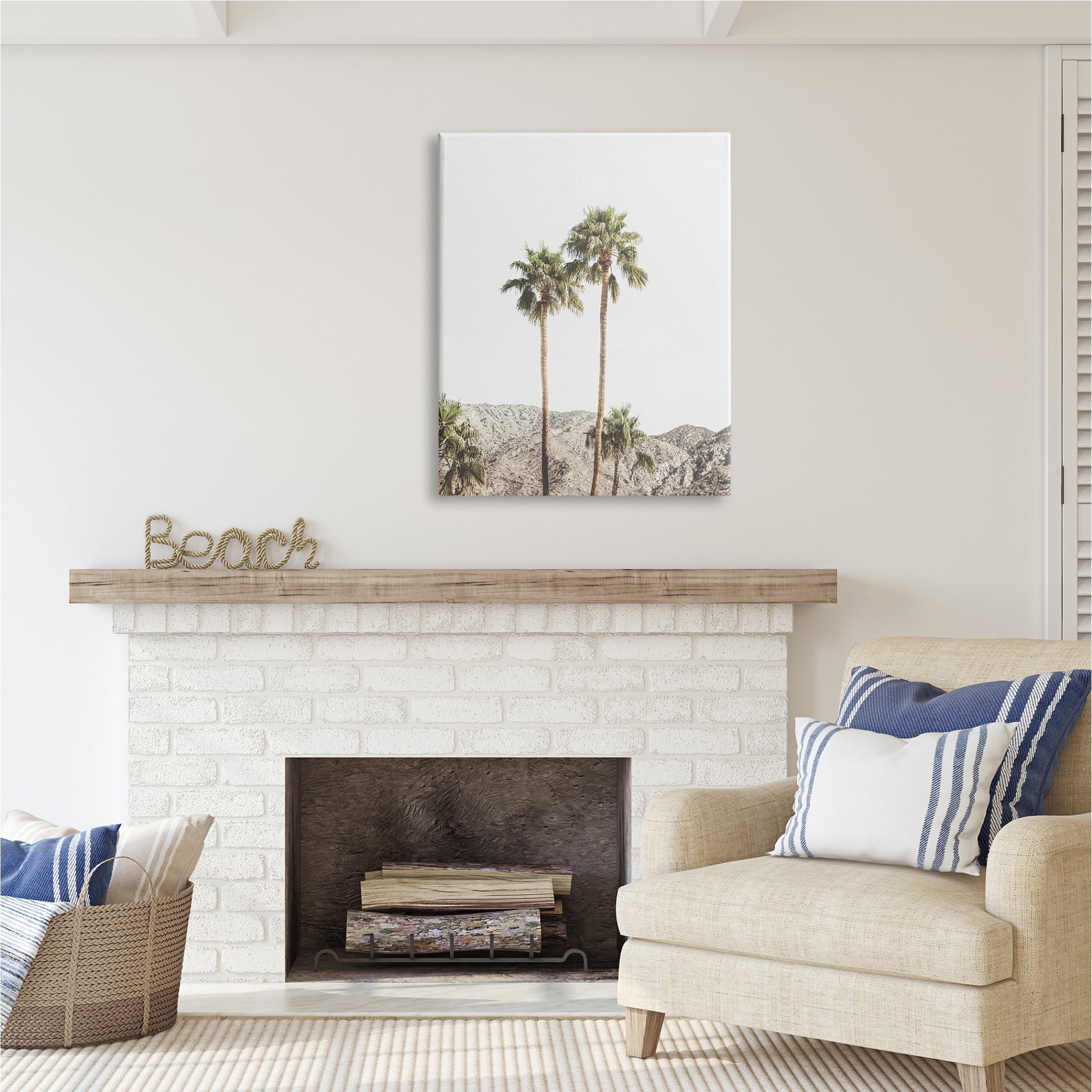 Stupell Industries Looming Palm Trees Photography Botanical & Floral Photography Gallery Wrapped Canvas Print Wall Art, 30 x 40